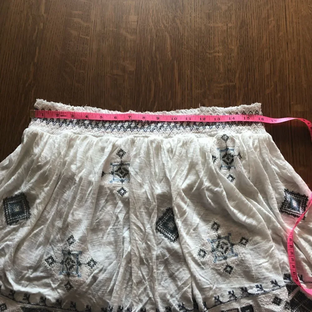 NWOT Free People You Got It Bad Embroidered Strapless Top